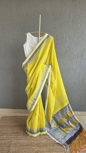 'BHIMA' Handwoven Ilkal Silk Pallu Saree