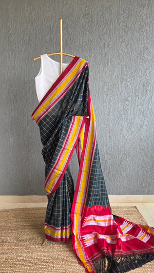'JAYAMANGALI' Handwoven Ilkal Silk Pallu Saree
