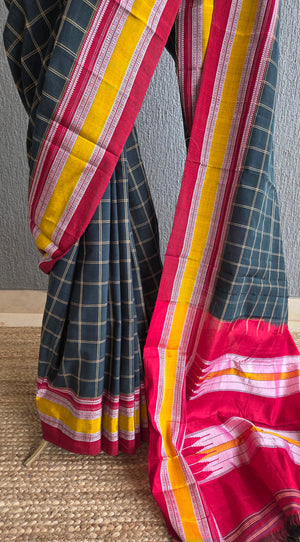 'JAYAMANGALI' Handwoven Ilkal Silk Pallu Saree
