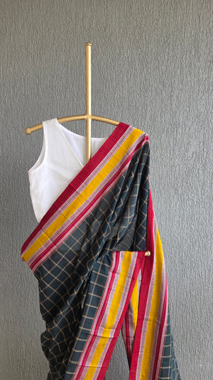 'JAYAMANGALI' Handwoven Ilkal Silk Pallu Saree