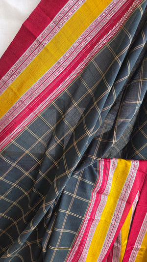 'JAYAMANGALI' Handwoven Ilkal Silk Pallu Saree