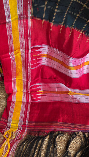 'JAYAMANGALI' Handwoven Ilkal Silk Pallu Saree