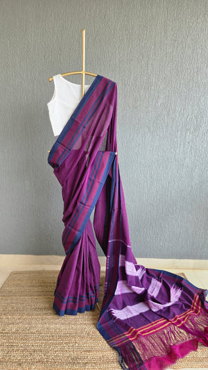 'GHATAPRABHA' Handwoven Ilkal  Cotton Saree
