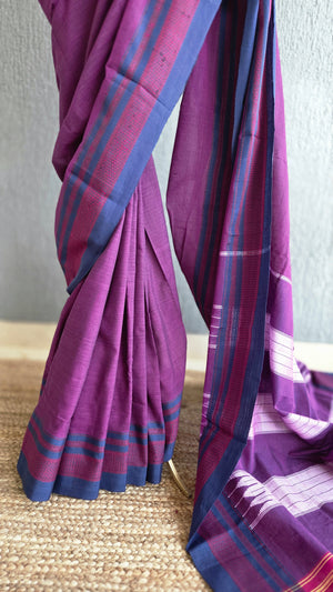 'GHATAPRABHA' Handwoven Ilkal  Cotton Saree