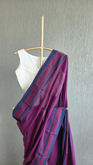 'GHATAPRABHA' Handwoven Ilkal  Cotton Saree