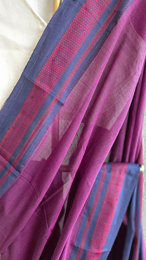 'GHATAPRABHA' Handwoven Ilkal  Cotton Saree