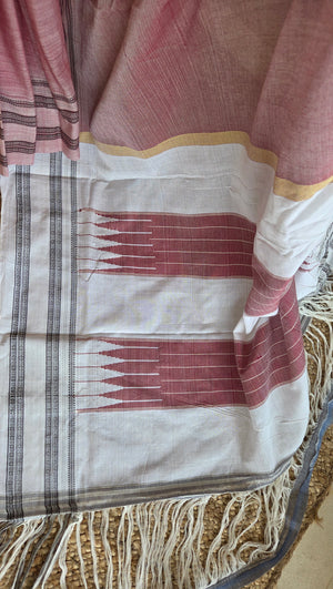 'VENGAYYANA' Handwoven Ilkal  Cotton Saree