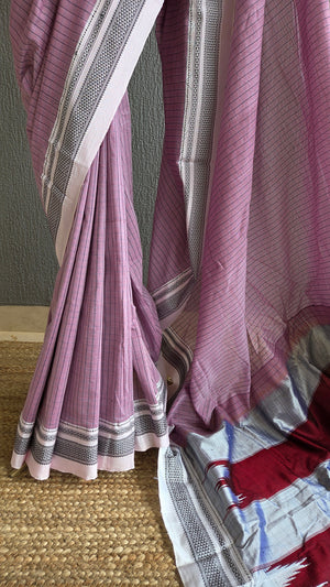 'YAGACHI' Handwoven Ilkal Silk Pallu Saree