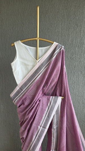 'YAGACHI' Handwoven Ilkal Silk Pallu Saree