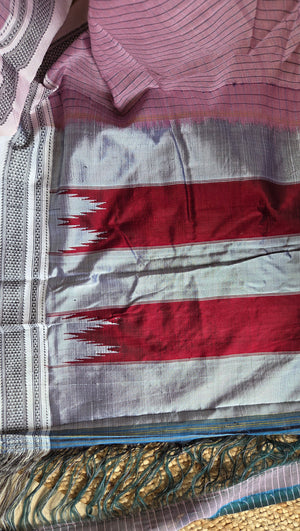 'YAGACHI' Handwoven Ilkal Silk Pallu Saree