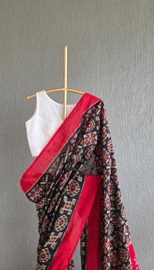 'POLYCHROME' Handwoven Pochampally Ikat Cotton Saree