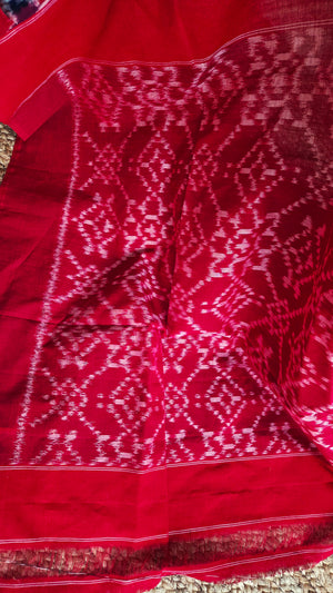 'COLOUR EQUATION' Handwoven Pochampally Ikat Cotton Saree