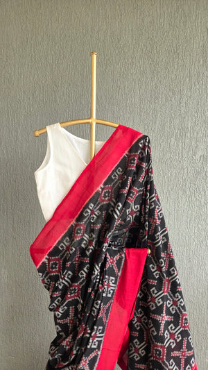 'AFTERIMAGE' Handwoven Pochampally Ikat Cotton Saree