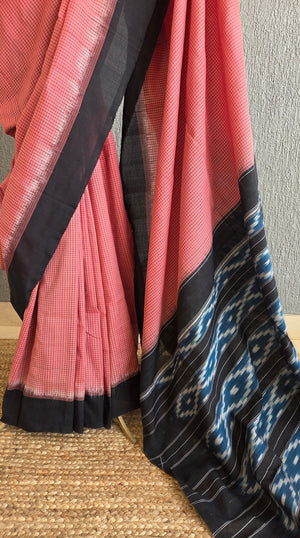 'INTERFERENCE' Handwoven Pochampally Ikat Cotton Saree