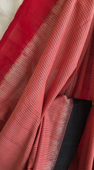 'INTERFERENCE' Handwoven Pochampally Ikat Cotton Saree