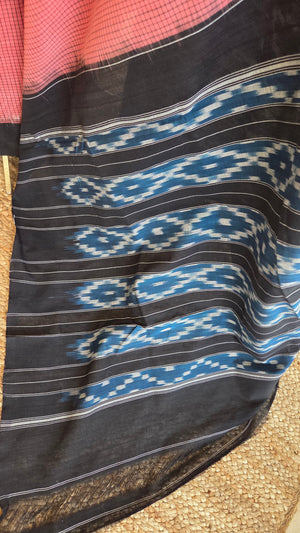 'INTERFERENCE' Handwoven Pochampally Ikat Cotton Saree