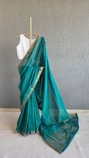 'CHARUSMITA' Handwoven Mangalagiri Cotton Saree