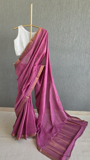 'HRIDIKA' Handwoven Mangalagiri Cotton Saree