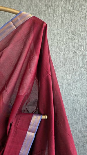 'DHANVI' Handwoven Mangalagiri Cotton Saree