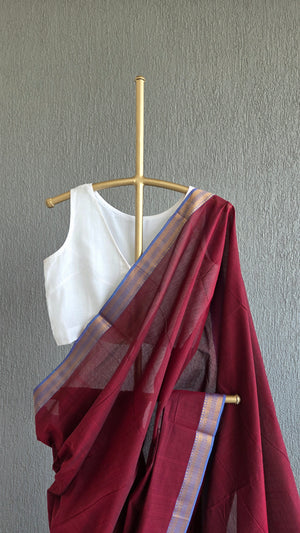 'DHANVI' Handwoven Mangalagiri Cotton Saree