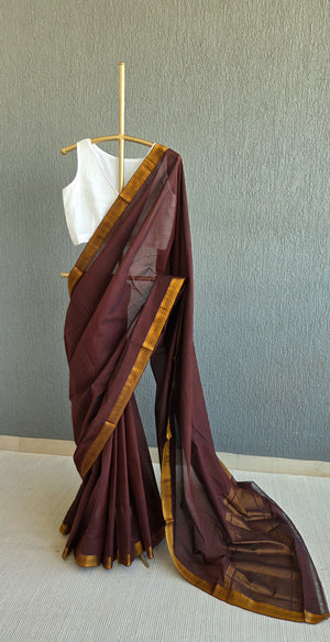 'NAGAMANI' Handwoven Mangalagiri Cotton Saree