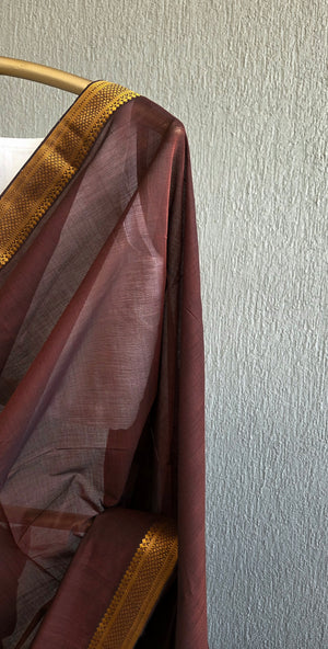 'NAGAMANI' Handwoven Mangalagiri Cotton Saree