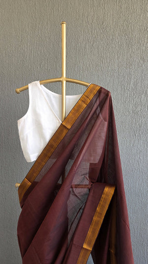 'NAGAMANI' Handwoven Mangalagiri Cotton Saree
