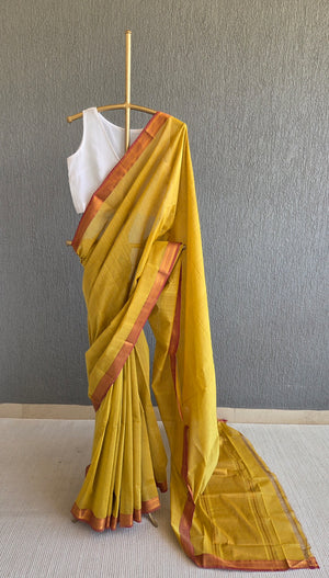 'VAIJAYANTI' Handwoven Mangalagiri Cotton Saree