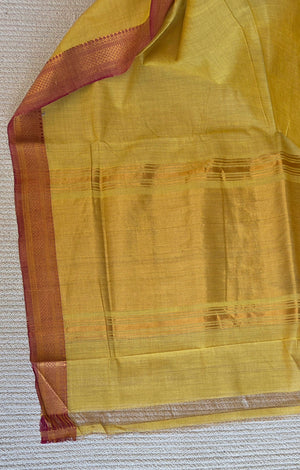 'VAIJAYANTI' Handwoven Mangalagiri Cotton Saree