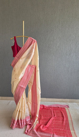 'NARAYANI' Handwoven Bengal Tussar Silk Saree