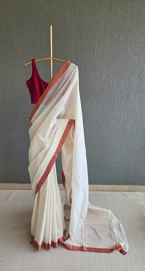 'SIVAPRIYA' Handwoven Mangalagiri Cotton saree