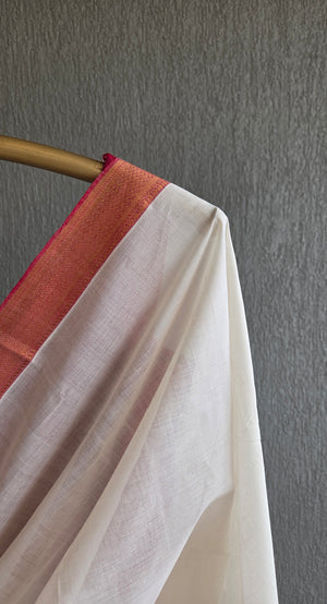 'SIVAPRIYA' Handwoven Mangalagiri Cotton saree