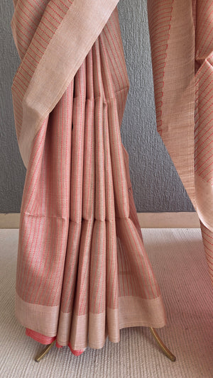 'YOGAMAYA' Handwoven Bhagalpuri Tussar Silk saree