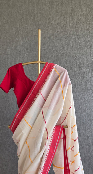 'MANGALYA' Handwoven Begumpuri Cotton Saree