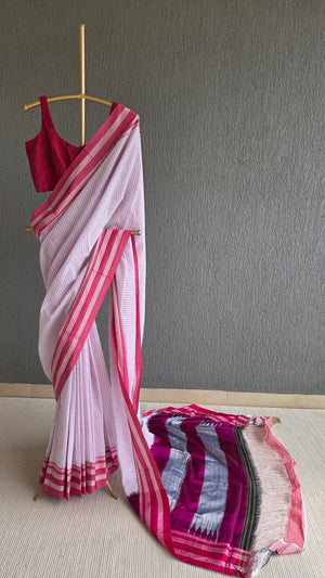 'ABHAYA' Handwoven Ilkal Silk Pallu Saree