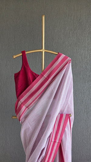'ABHAYA' Handwoven Ilkal Silk Pallu Saree