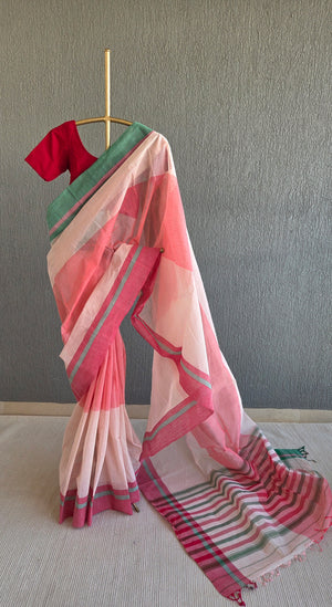 'ARUNIKA' Handwoven Cotton Dhonekhali saree