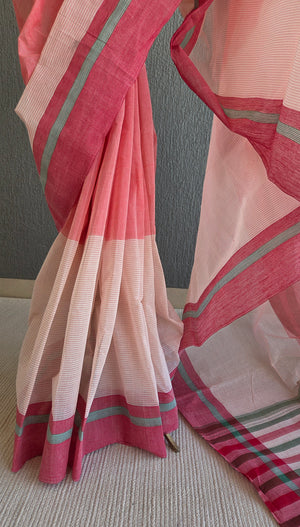 'ARUNIKA' Handwoven Cotton Dhonekhali saree