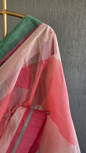 'ARUNIKA' Handwoven Cotton Dhonekhali saree