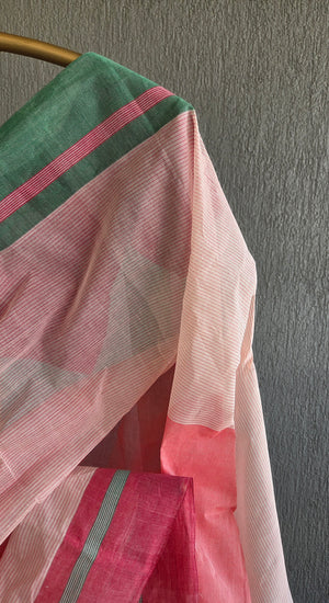 'ARUNIKA' Handwoven Cotton Dhonekhali saree