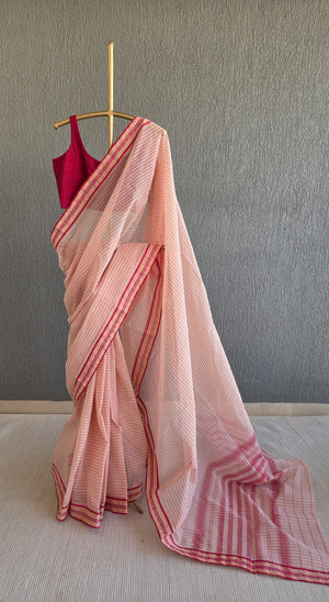 'KAIRAVI' Handwoven Cotton Dhonekhali saree