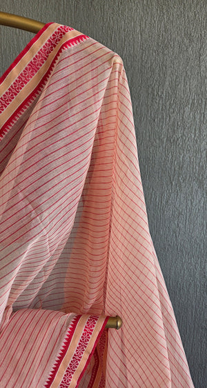 'KAIRAVI' Handwoven Cotton Dhonekhali saree