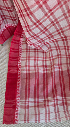 'AMODINI' Handwoven Cotton Dhonekhali saree