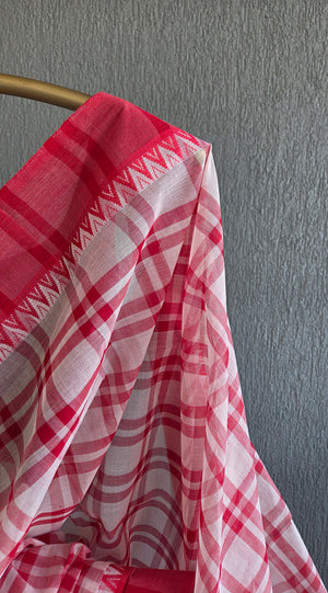 'AMODINI' Handwoven Cotton Dhonekhali saree