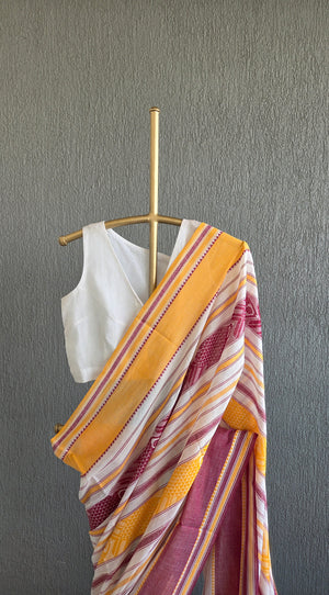 'TARANGINI' Handwoven Cotton Dhonekhali saree