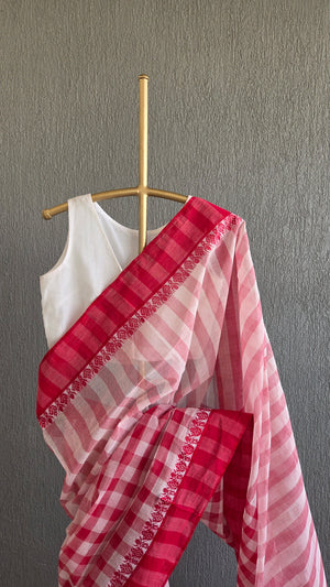 'VINODINI' Handwoven Cotton Dhonekhali saree