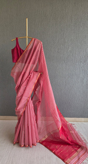 'NARMADA' Handwoven Silk-Cotton Maheshwari Saree