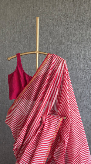 'NARMADA' Handwoven Silk-Cotton Maheshwari Saree