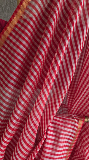 'NARMADA' Handwoven Silk-Cotton Maheshwari Saree