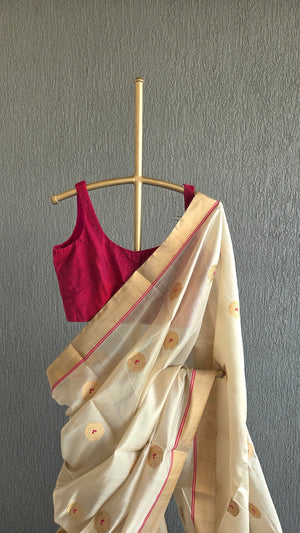 'YASHASVI' Handwoven Silk Chanderi Saree